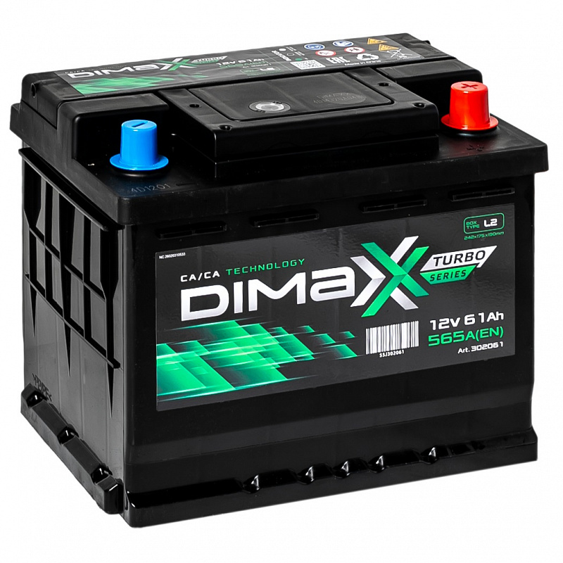 DIMAXX EURO 61ah R+ (302061)