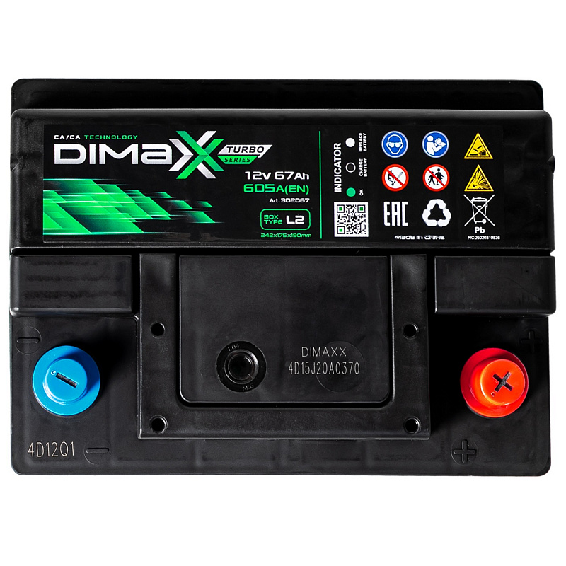 DIMAXX EURO 67ah R+ (302067)