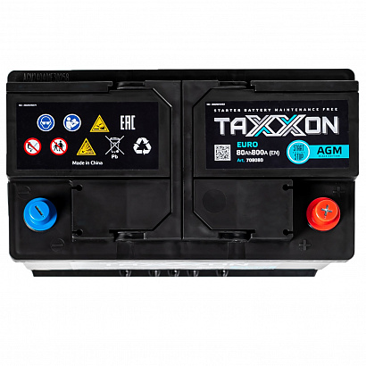 TAXXON AGM EURO 80ah R+ (708080)